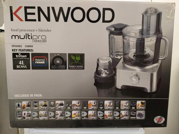 Kenwood - Food processor + Blender Multipro, Electroménager, Mélangeurs de cuisine, Comme neuf, 3 vitesses ou plus, Résiste au lave-vaisselle