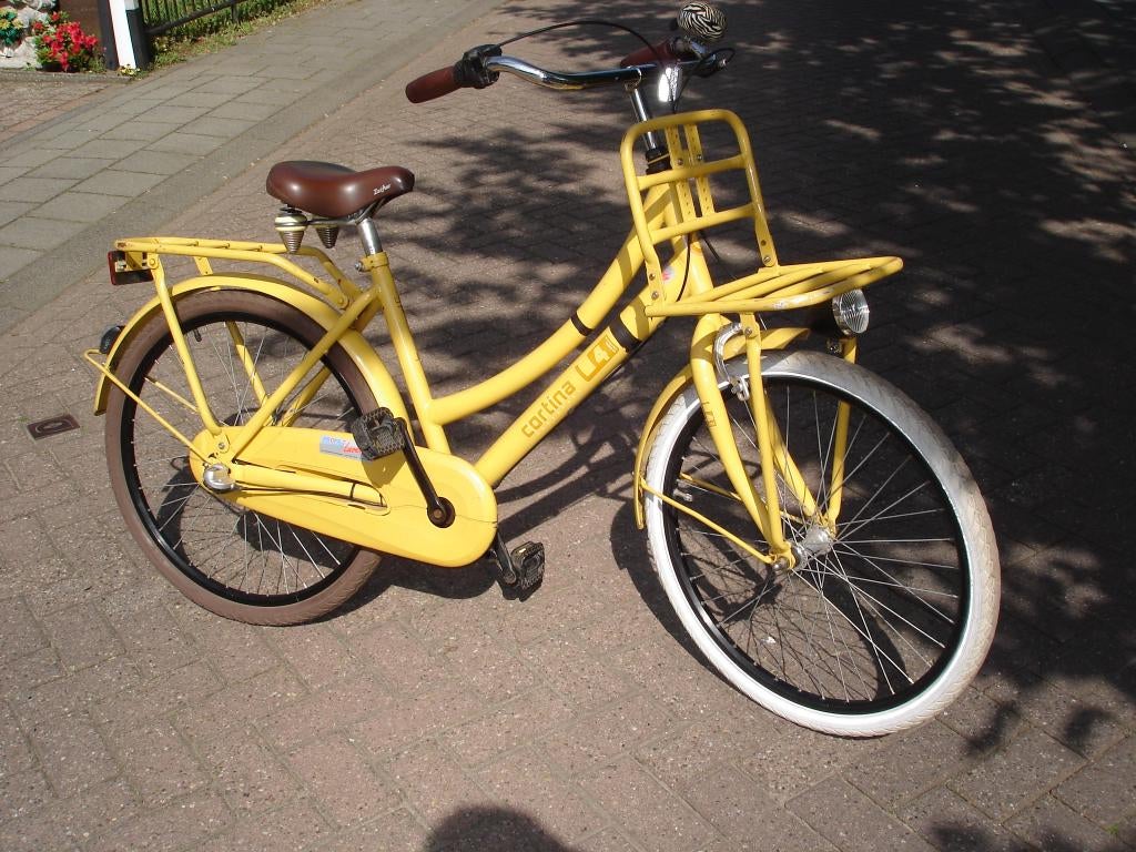 Cortina U4 Transport  fiets 24 inch Geel, Ophalen, Terugtraprem, Cortina U4 Transport, Versnellingen