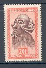 Belgisch Congo 1947 Masker Ba-Luba stam 20 Fr **, Postzegels en Munten, Postzegels | Afrika, Ophalen of Verzenden, Overige landen