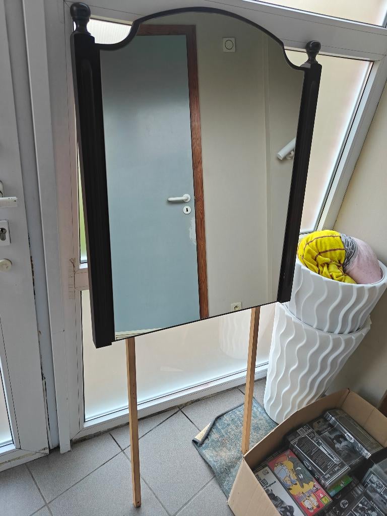 oude kastspiegel als nieuw  GRATIS, Ophalen, Rechthoekig, 50 tot 100 cm, Minder dan 100 cm