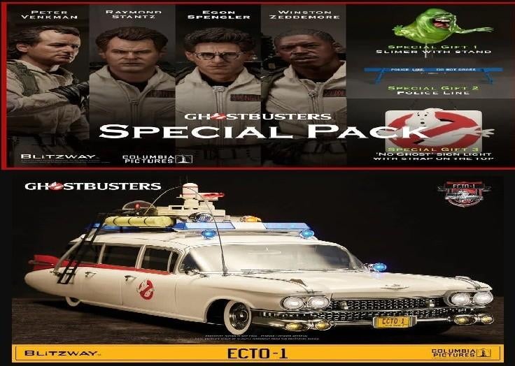 Blitzway Ghostbusters Special pack van figuuren + ECTO-1, Verzamelen, Beelden en Beeldjes, Zo goed als nieuw, Mens, Ophalen