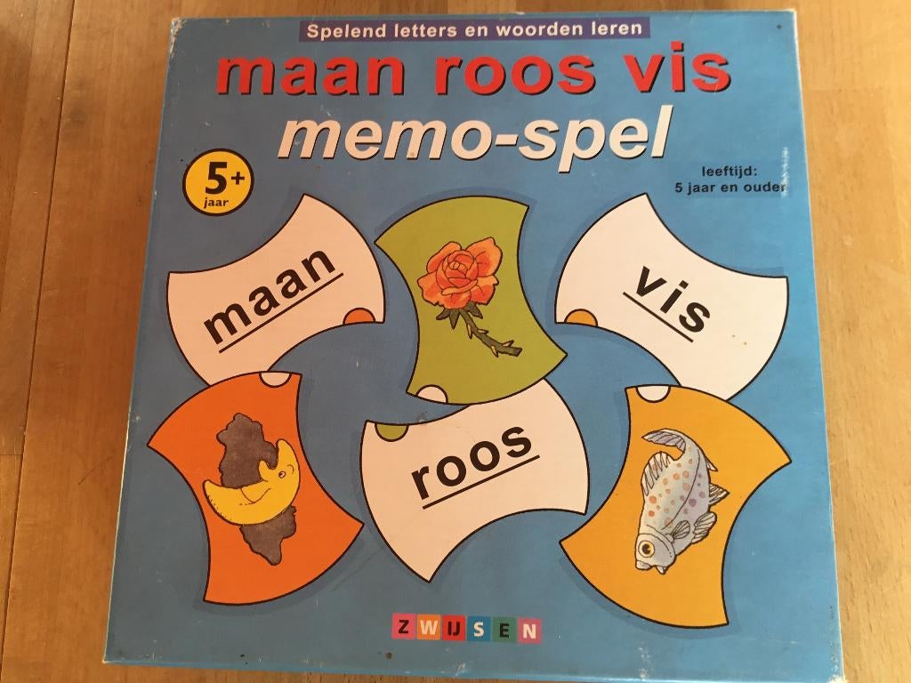 maan roos vis memo spel, Kinderen en Baby's, Speelgoed | Educatief en Creatief, Ophalen, Gebruikt