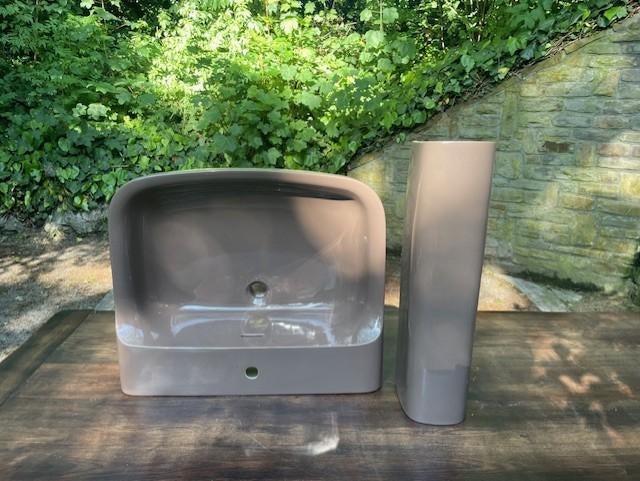 vintage wastafel met zuil jaren 60 NIEUW, Verzamelen, Ophalen, Huis en Inrichting