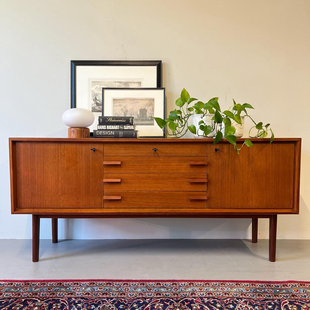 Buffet compact vintage, teck, Maison & Meubles, Enlèvement ou Envoi