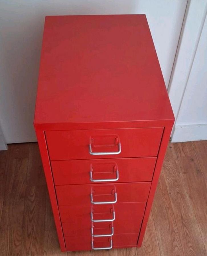 🟥 IKEA kantoorkast Helmer ladewielen 6 laden, Computers en Software, Laptoptafels, Gebruikt, Ophalen