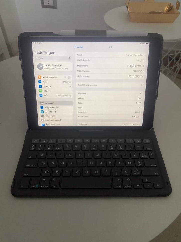 Ipad 9e generatie in perfecte staat, Computers en Software, Apple iPads, Zo goed als nieuw, Ophalen of Verzenden