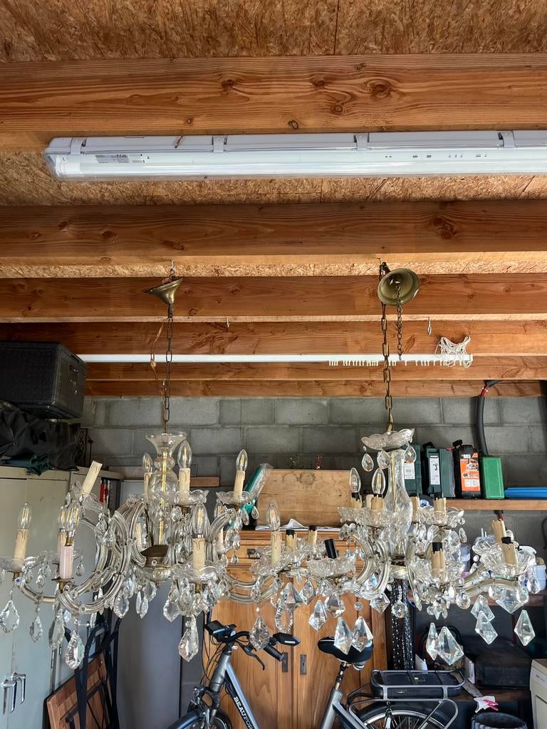 2 kristallen kroonluchters, Ophalen of Verzenden, Zo goed als nieuw