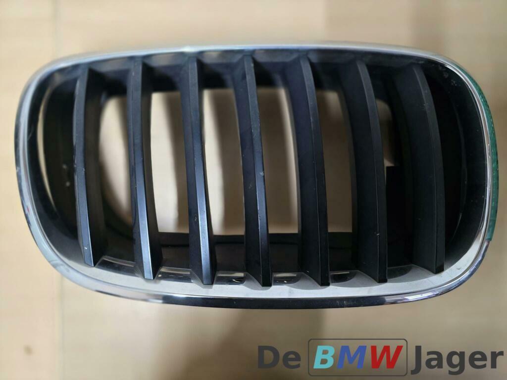 Grill rechts zwart chroom BMW X5 X6 51137171396, Auto-onderdelen, Gebruikt, Ophalen of Verzenden, BMW, BMW