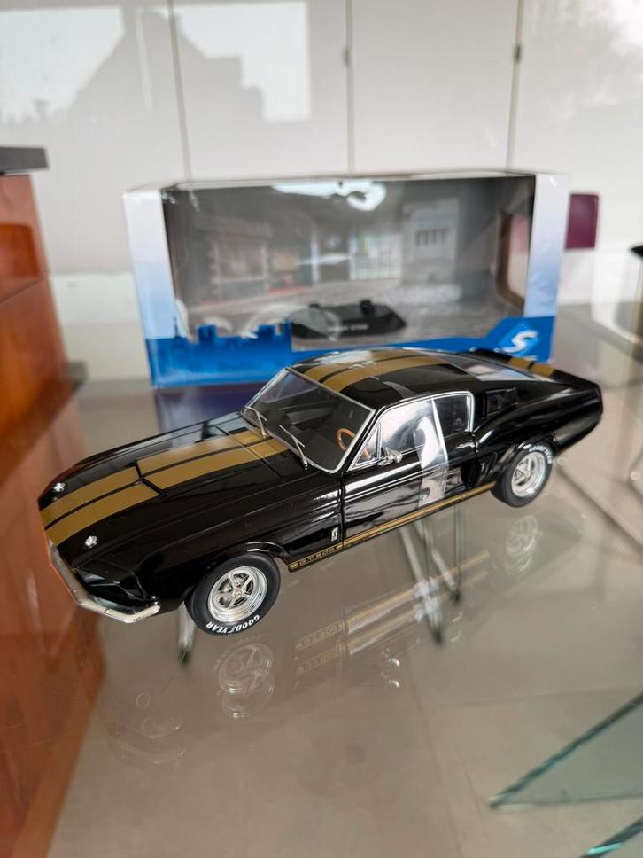 Ford Mustang Shelby GT500 1:18 nikkel uit 1967, Hobby en Vrije tijd, Modelauto's | 1:18, Zo goed als nieuw, Auto, Solido, Ophalen of Verzenden