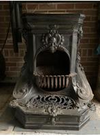 Antieke Gietijzeren Kachel – Godin-Lemaire n38, Multi-brûleur, Enlèvement, Utilisé, Bois