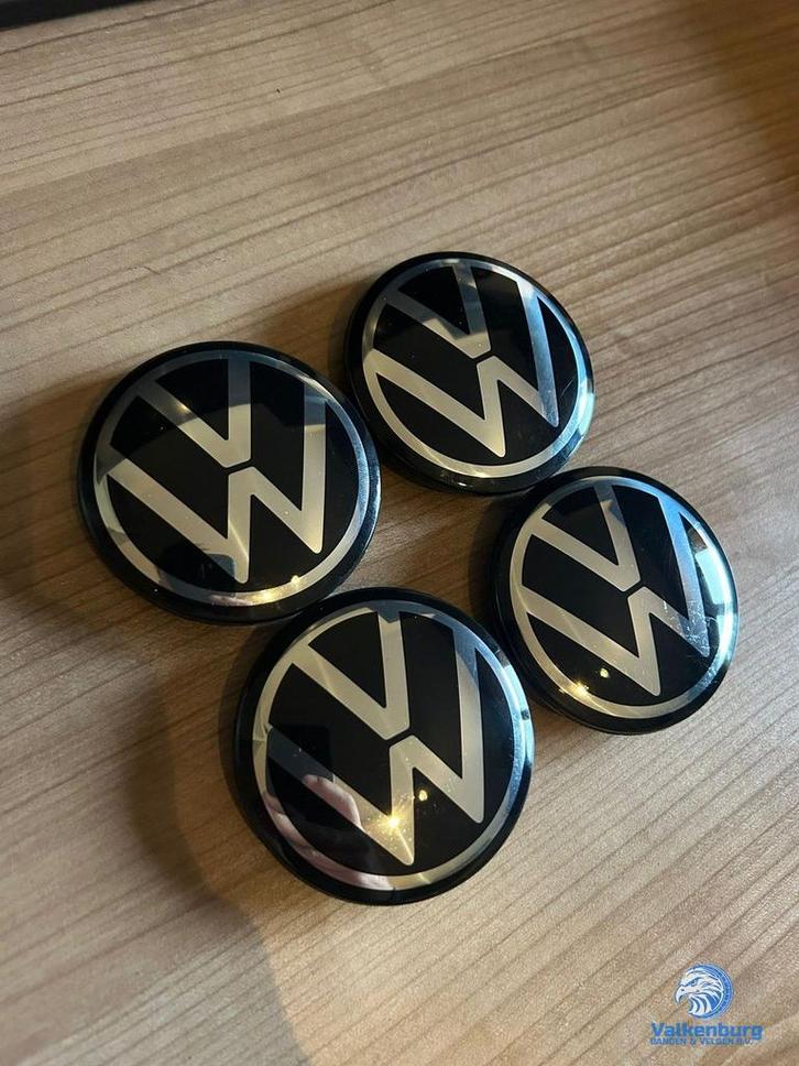 ORIGINELE VW Volkswagen naafkap naafdop set zwart, Autos : Divers, Enjoliveurs, Utilisé, Envoi