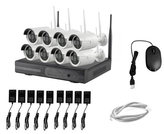 Nouveau système de surveillance 8 caméras HD blanches 8MP, Enlèvement ou Envoi, Neuf