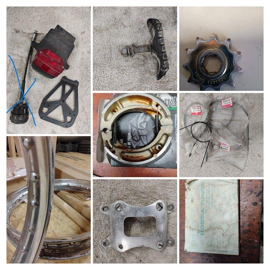 Diverse onderdelen o.a. TLR, Motoren, Onderdelen | Honda, Gebruikt, Ophalen of Verzenden