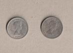 UK : 2 pièces (utilisées) : 1 shilling (1953 et 1956), Enlèvement ou Envoi, Série