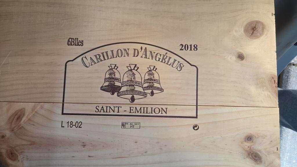 Vin Carillon D’Angelus 2018 (2 caisses de 6 btl disponible), Collections, Vins, Neuf, Pleine, Enlèvement, Vin rouge