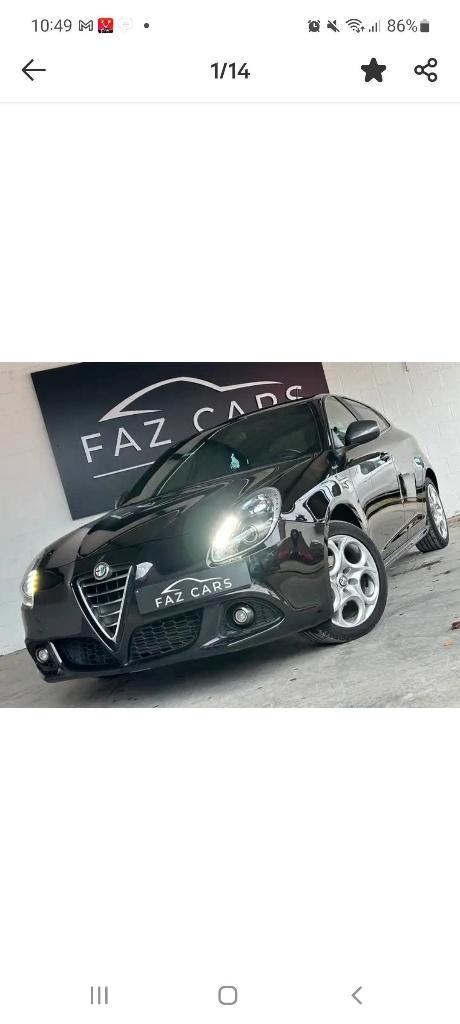 Alfa Roméo Giulietta, Autos, Alfa Romeo, Particulier, Giulietta, ABS, Caméra de recul, Régulateur de distance, Airbags, Air conditionné