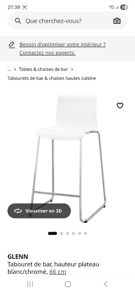 Chaises hautes, Maison & Meubles, Tabourets de bar, Comme neuf, 60 à 90 cm, Synthétique, 5 tabourets ou plus, Avec repose-pieds