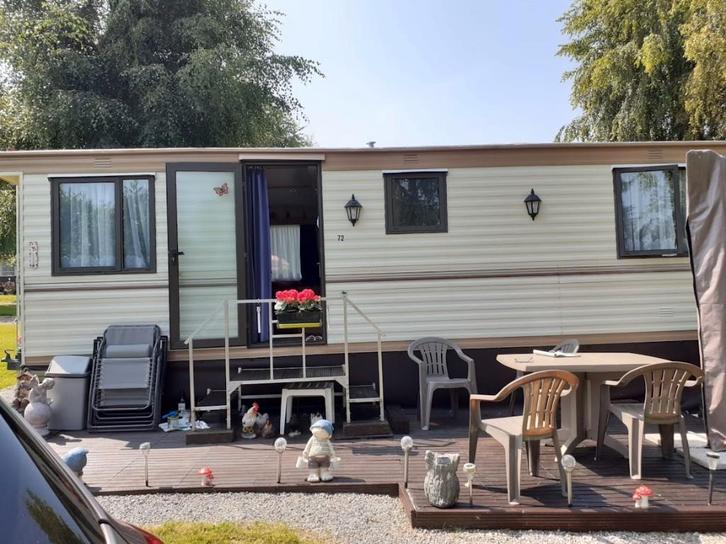 stacaravan beige, Caravans en Kamperen, Stacaravans, tot en met 2, Ophalen