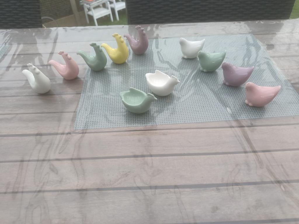 Lot keramische kleine Paas decoratie beeldjes, Ophalen