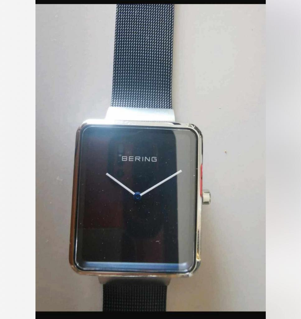 Montre slim original Bering etat neuf bleu foncé unisex, Enlèvement ou Envoi