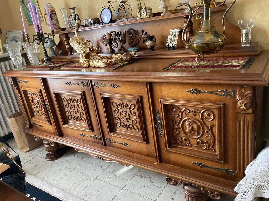 Salonkast, Ophalen, Barok, Eikenhout, 200 cm of meer