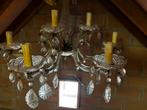 Vintage glazen kroonluchter, Huis en Inrichting, Lampen | Kroonluchters, Ophalen, Zo goed als nieuw, Glas, Vintage