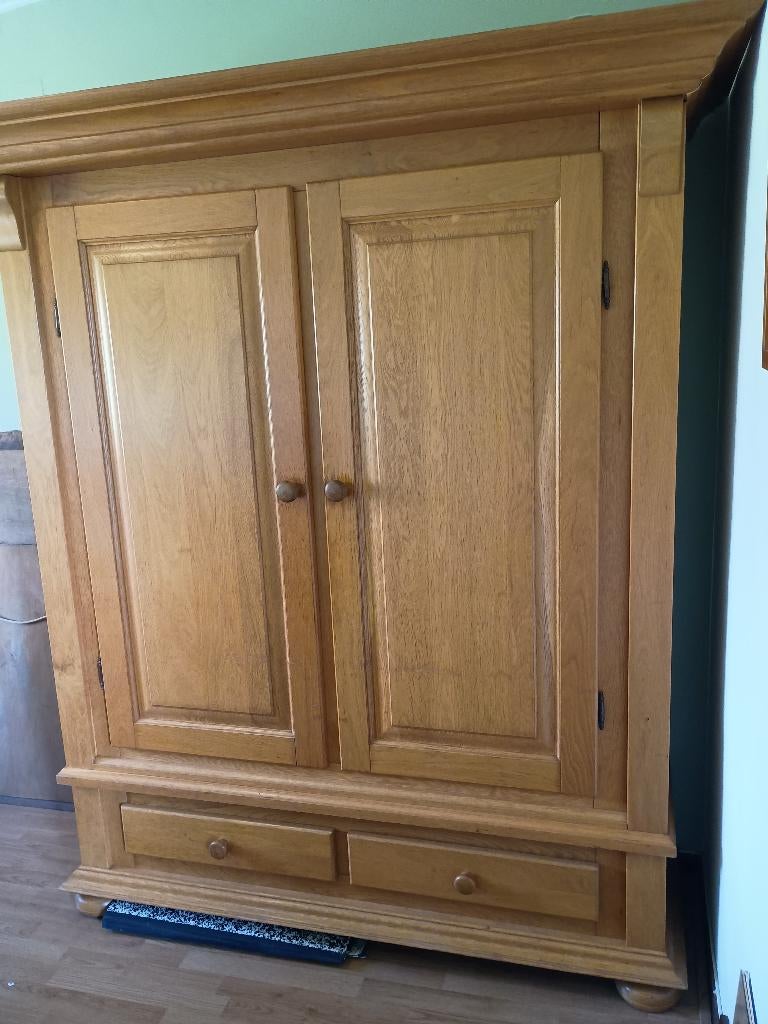 Grote grenen opbergkast, Maison & Meubles, Armoires | Penderies & Garde-robes, Utilisé, 200 cm ou plus, 150 à 200 cm, 25 à 50 cm