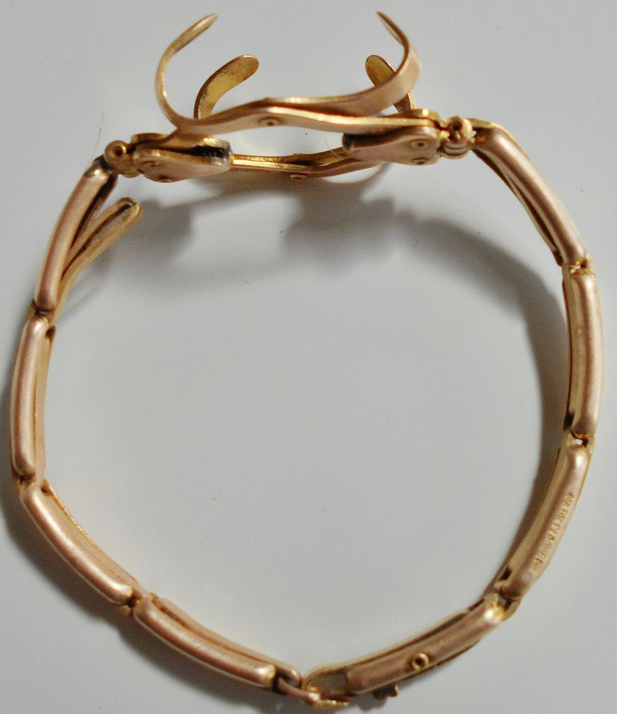 Antieke vergulde zakhorlogeband en het bijbehorende horloge., Ophalen of Verzenden, Zilver, Zakhorloge, Met bandje