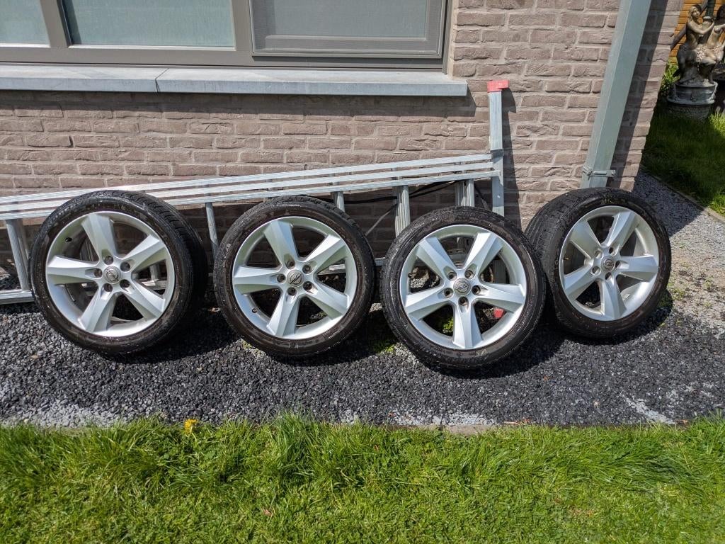 4 Originele Opel Velgen 17 inch (Steek 5x110), Auto-onderdelen, Banden en Velgen, Ophalen, Gebruikt, Velg(en), 17 inch