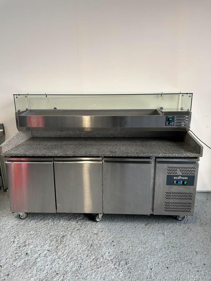 Gekoeld marmer met 3 deuren + pizzasalade, Zakelijke goederen, Horeca | Keukenapparatuur, Ophalen of Verzenden