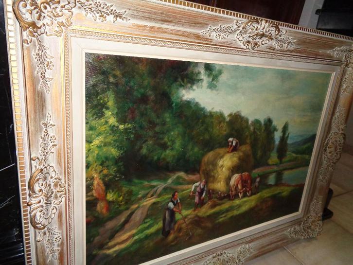 *Prachtige grote gesigneerde & gedateerde ('65) schilderij, Antiek en Kunst, Kunst | Schilderijen | Klassiek, Ophalen of Verzenden