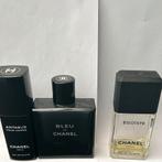 Chanel 2 lege flessen 1 iets gevuld heren parfums, Verzenden, Gebruikt, Parfumfles