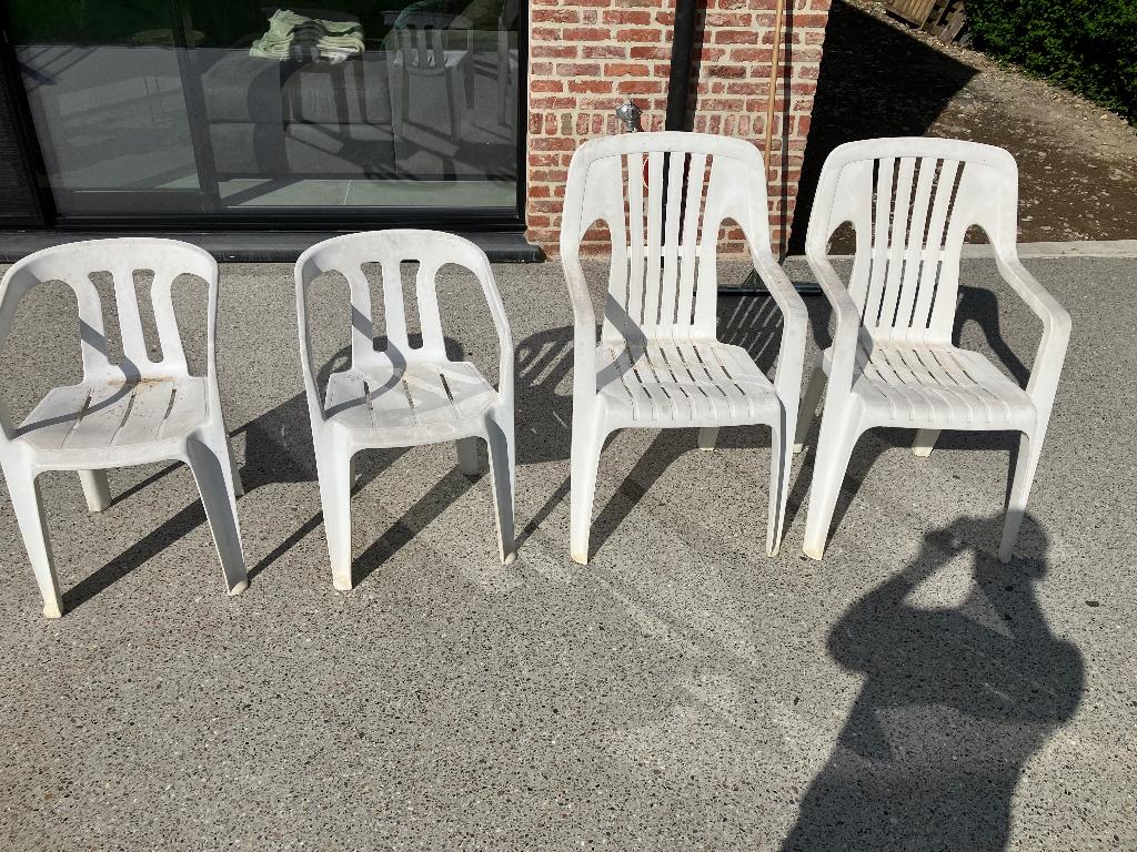 Stoelen, Maison & Meubles, Chaises, Synthétique, Enlèvement, Utilisé, Blanc