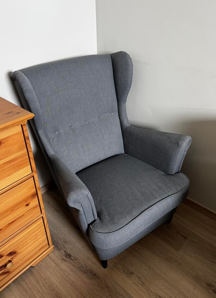 Fauteuil en tissu gris, Maison & Meubles, 75 à 100 cm, Comme neuf, Enlèvement, Tissus