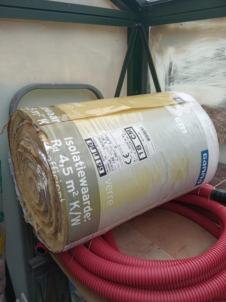 isolatie wol, Doe-het-zelf en Bouw, Isolatie en Afdichting, Ophalen, Zo goed als nieuw, Glaswol, 12 cm of meer