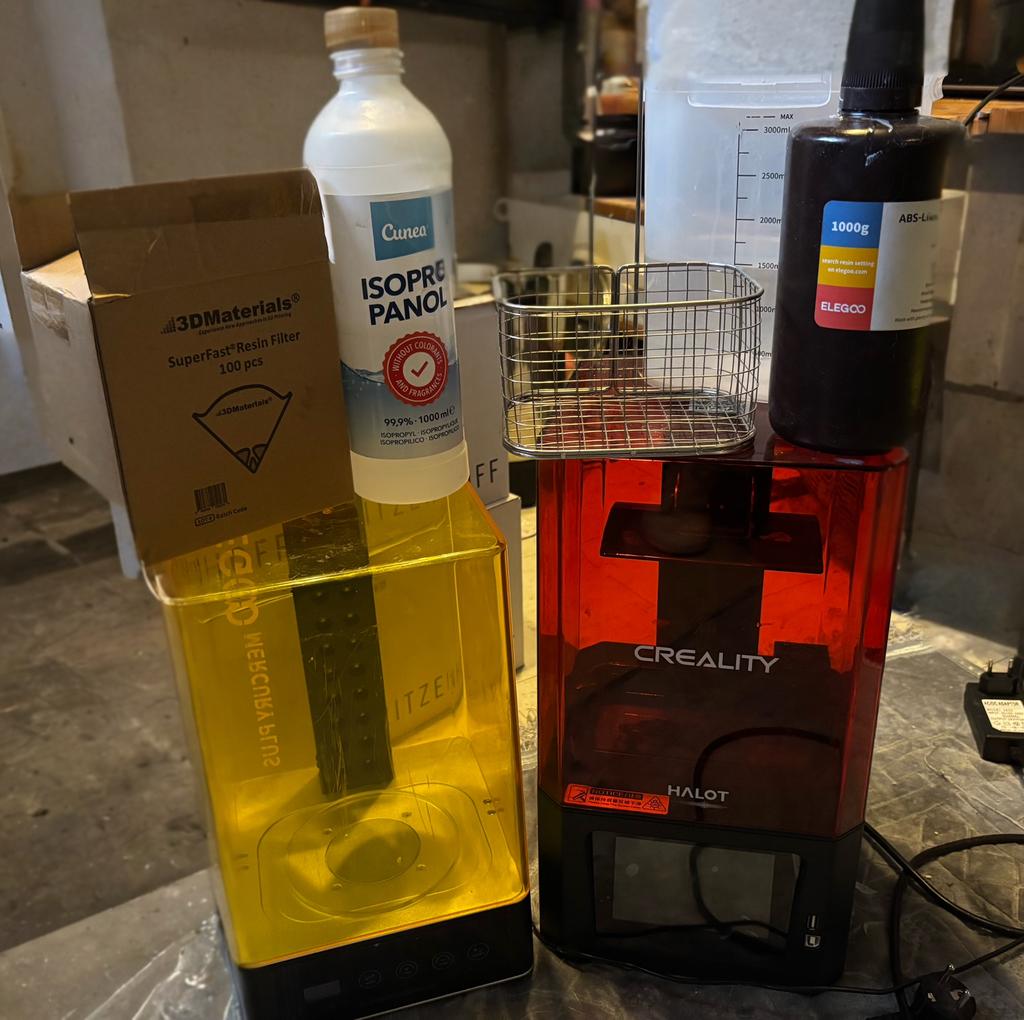 Creality halot resin printer set, Computers en Software, 3D Printers, Ophalen, Zo goed als nieuw