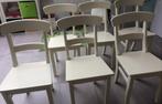 6 witte stoelen, Huis en Inrichting, Ophalen, Gebruikt, Wit, Hout