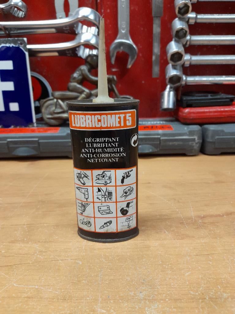 ancienne burette huile vide lubricomet 5, Collections, Marques & Objets publicitaires, Envoi, Utilisé, Autres types