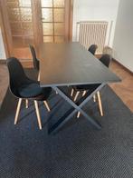 Tafel + 4 stoelen, Huis en Inrichting, Ophalen, Zo goed als nieuw, Vijf personen of meer