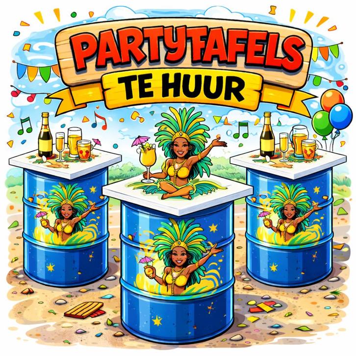 Partytafels te huur, Hobby & Loisirs créatifs, Articles de fête, Comme neuf, Enlèvement