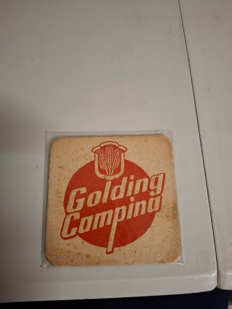 Oud bierviltje golding campina dessel, Verzamelen, Biermerken, Ophalen of Verzenden