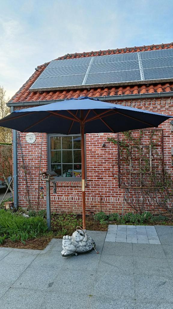 Parasol met dikke paal, Tuin en Terras, Parasols, Gebruikt, Ophalen