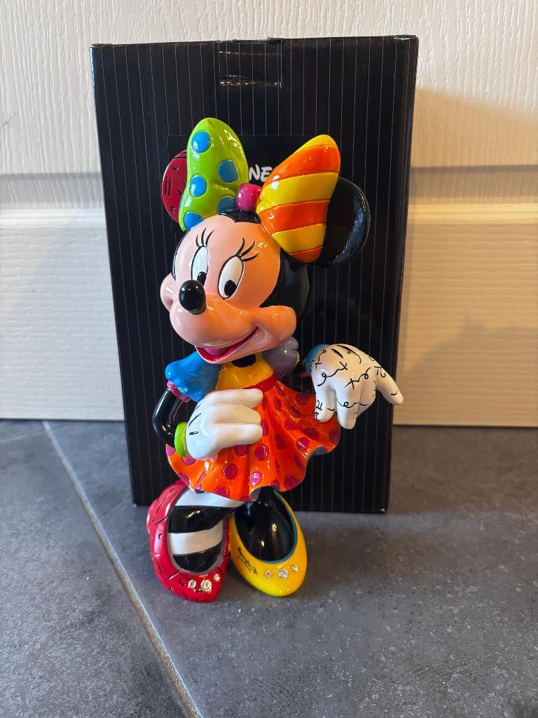 Disney By Britto Minnie Mouse bling 90 th Celebration, Collections, Enlèvement ou Envoi, Autres personnages, Comme neuf, Statue ou Figurine