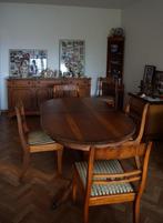 meubelen living: dressoir, ovale tafel en stoelen  spotprijs, Antiek en Kunst, Ophalen