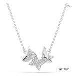 Swarovski vlinder halsketting, Handtassen en Accessoires, Kettingen, Ophalen, Nieuw, Zilver, Zilver