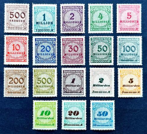 Weimar "rosette"full serie hyperinflatiezegels 1923 POSTFRIS, Postzegels en Munten, Postzegels | Europa | Duitsland, Postfris
