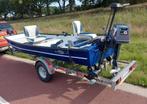 Aluminium platbodem Visboot toer met Yamaha 8pk & Electro bb, Gebruikt, Tot 10 pk, Aluminium, Ophalen of Verzenden