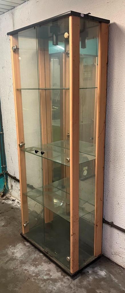 Vitrinekast 4 Vitrinekast met verlichting., Huis en Inrichting, Kasten | Vitrinekasten, Gebruikt, Met deur(en), Glas, Ophalen
