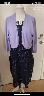 Paarse jurk en bijpassend vestje van Precis 42 👌, Kleding | Dames, Ophalen of Verzenden, Zo goed als nieuw, Maat 42/44 (L)