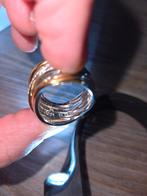Tisento ring maat 56 vergulde zirkoon, Handtassen en Accessoires, Ringen, Ophalen of Verzenden, Zo goed als nieuw, Goud, Goud
